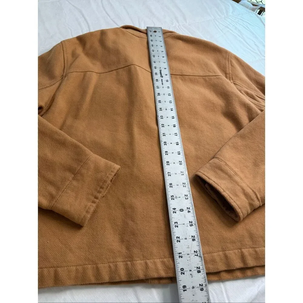 The North Face Heavyweight Shirt Jacket Shacket Snap Front Camel Brown Sz Large